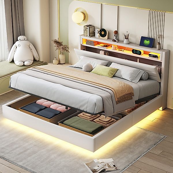 HAUSS SPOLE Polsterbett 160x200cm mit USB-Steckdose günstig online kaufen