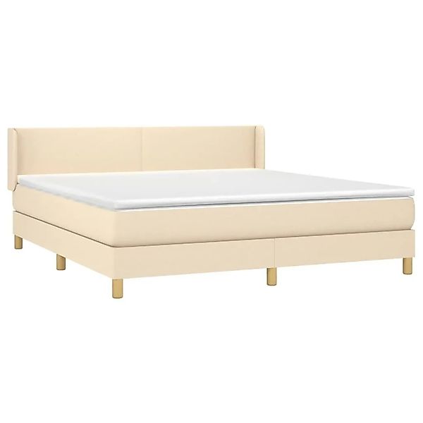 vidaXL Boxspringbett mit Matratze Creme 180x200 cm Stoff 3130134 günstig online kaufen