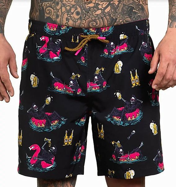 Sullen Clothing Boardshorts Pool Party Tattoo Grim Reaper Badehose günstig online kaufen