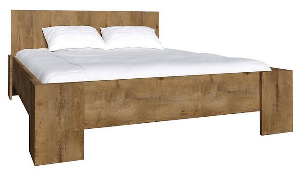 Feldmann-Wohnen Holzbett Montana (Doppelbett, 3-tlg., moderne Holzoptik, in günstig online kaufen