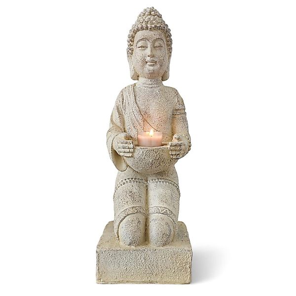 INtrenDU Buddhafigur Buddha Statue mit Teelichthalter günstig online kaufen