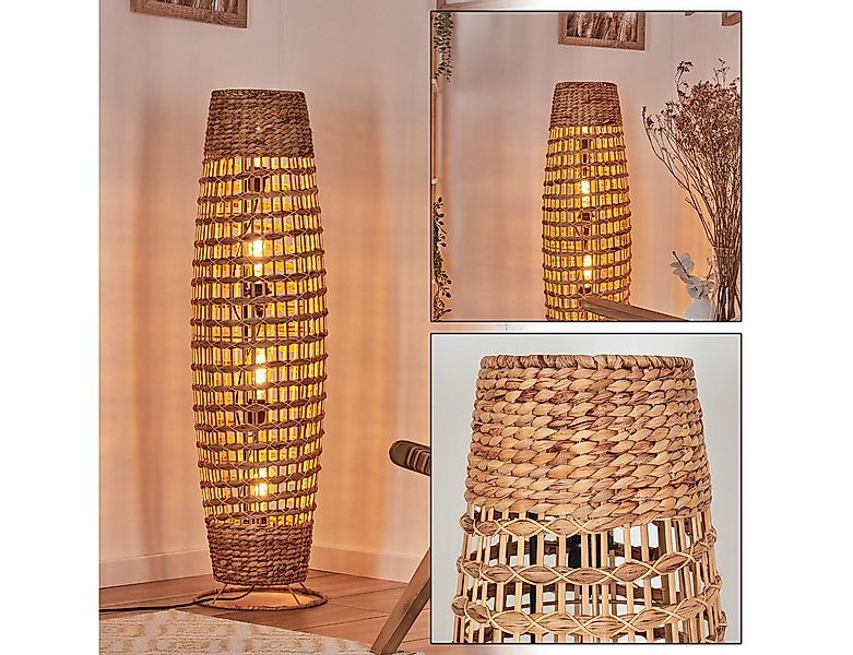 hofstein Stehlampe Stehlampe mit Schirm aus Bast im skandinavischen Design, günstig online kaufen