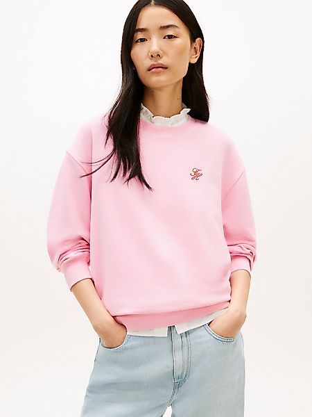 Tommy Hilfiger Sweatshirt "TH SCRIPT REG SWEATSHIRT", mit kleinem Logo-Stic günstig online kaufen