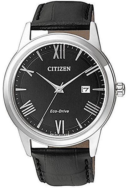 Citizen Solaruhr, Herren Analog Quarz Eco-Drive Uhr mit Leder Armband AW123 günstig online kaufen