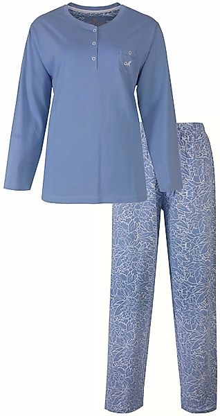 Medaillon Schlafanzug Damen Pyjama lang (2 günstig online kaufen