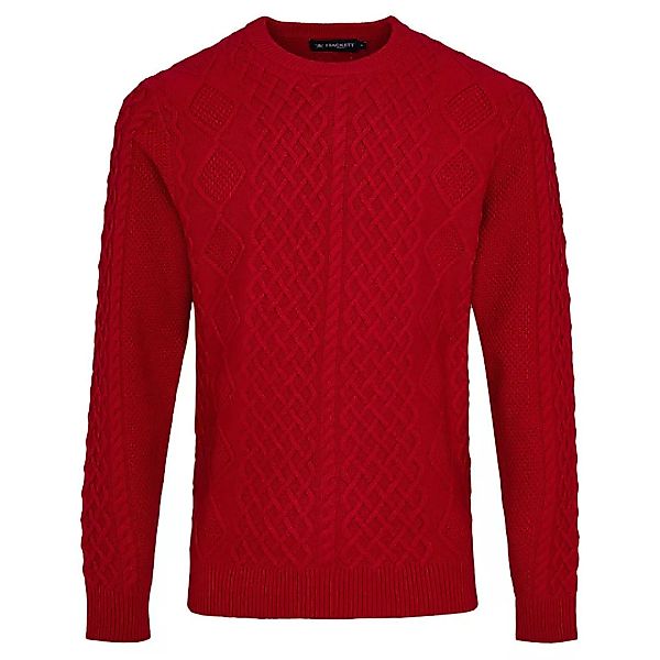 Hackett Cable Rundhalsausschnitt Sweater L Red günstig online kaufen