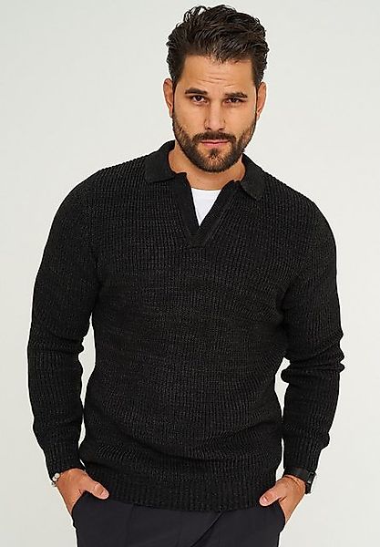 CARISMA Strickpullover CRALYTUS Herren Grobstrick Pulli mit Polo-Kragen Win günstig online kaufen