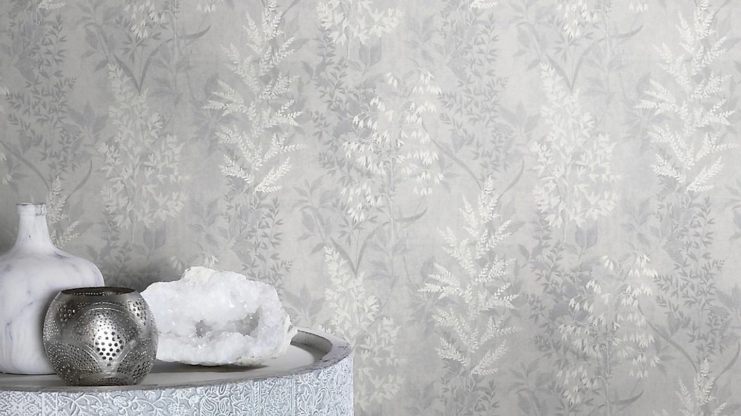 Rasch Papiertapete "mit Blattranken" botanisch strukturiert Blätter günstig online kaufen