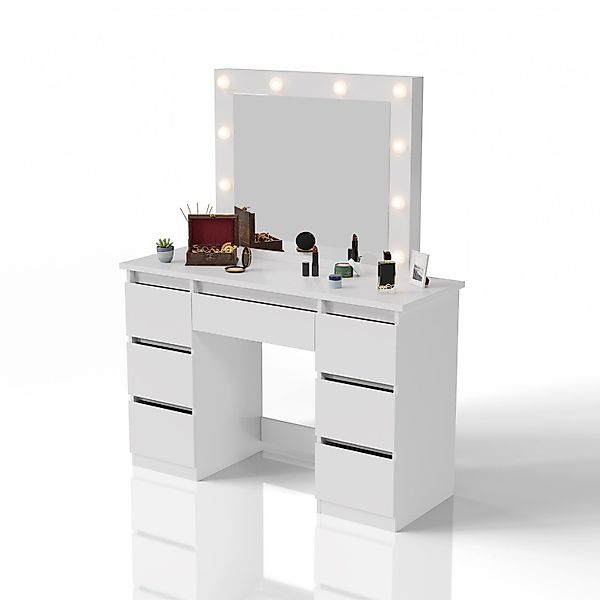 Juskys Schminktisch Talea (3-St), LED-Beleuchtung, 3 günstig online kaufen
