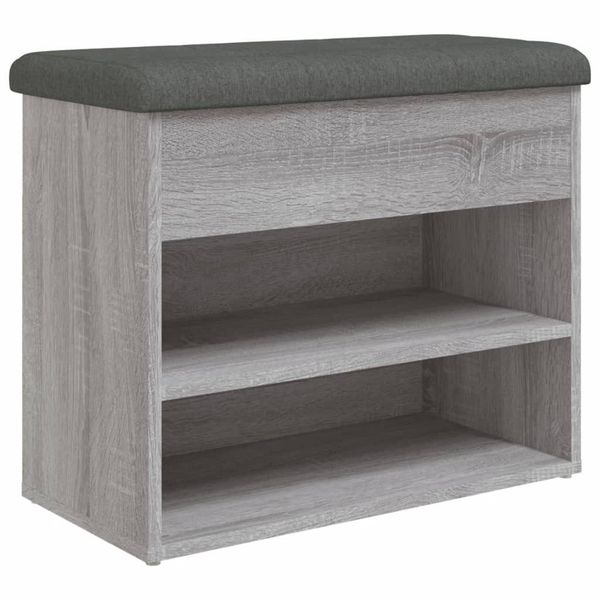 vidaXL Sitzbank Schuhbank Grau Sonoma 62x32x50 günstig online kaufen