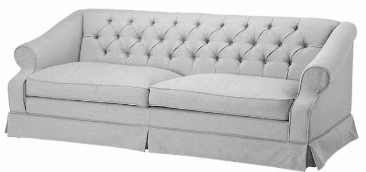 Casa Padrino Sofa Designer Sofa Hellgrau 210 x 93 x H. 79 cm - Wohnzimmermö günstig online kaufen