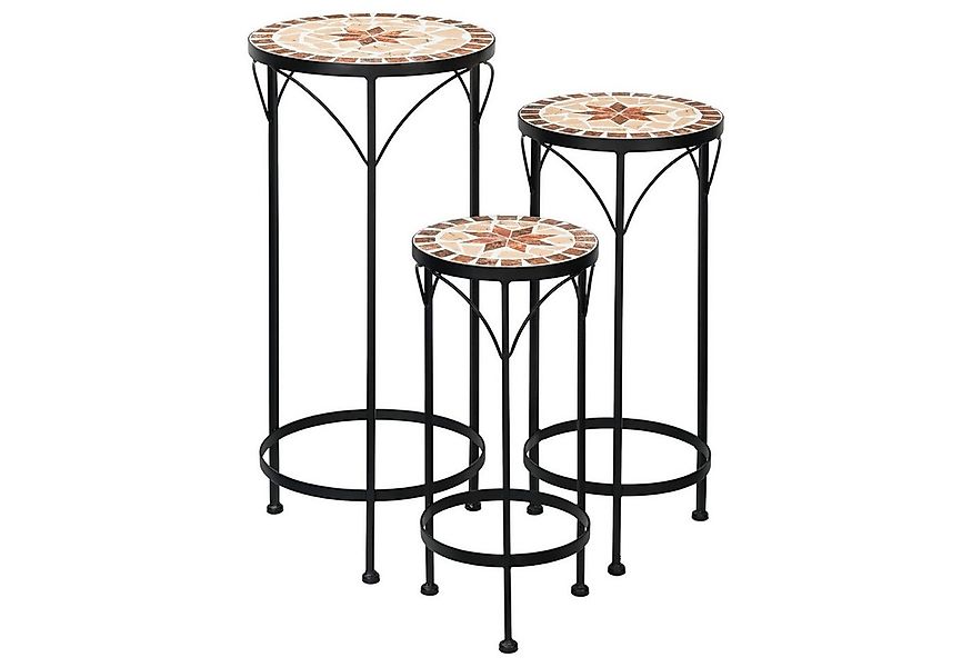Mosaik-Meister Blumenhocker Mosaik Beistelltisch Balkon Metall Pflanzenrega günstig online kaufen