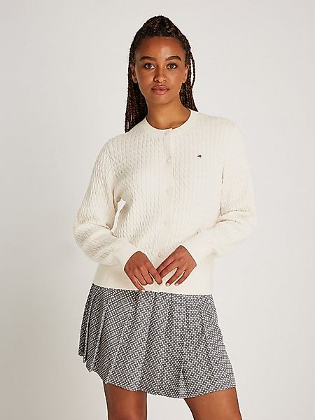 Tommy Hilfiger Strickjacke mit Zopfstrickmuster günstig online kaufen