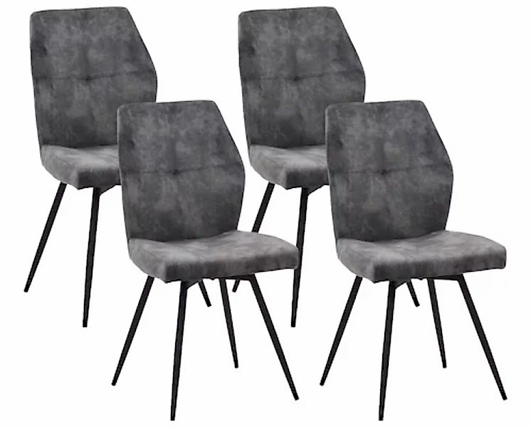 HELA Esszimmerstuhl »JANINA«, (Set), 4 St., Microfaser VINTAGE, 360° drehba günstig online kaufen