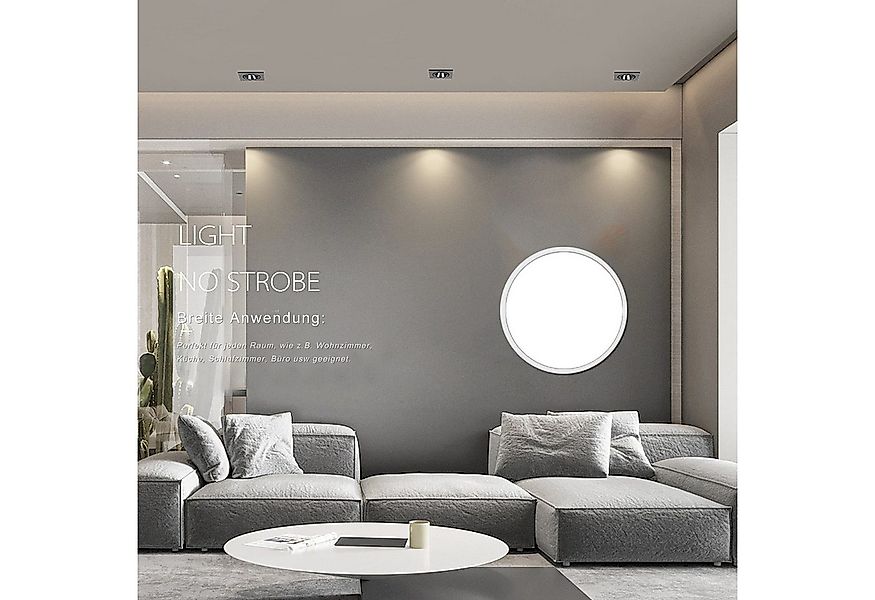 ibettertec Deckenleuchten Flach Rund Weiß Deckenlampe Ø28cm wasserdicht Bad günstig online kaufen