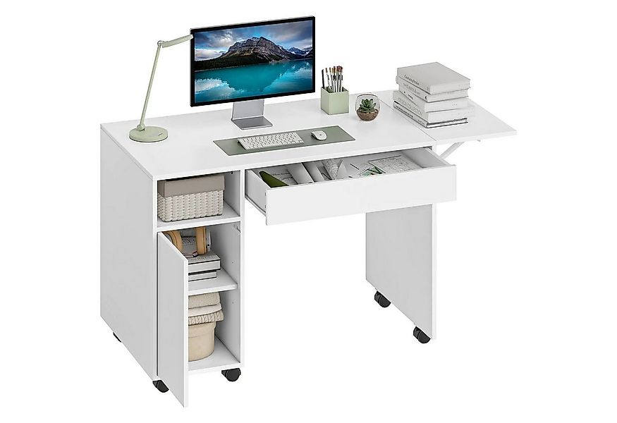 BlingBin Computertisch Schreibtisch mit Rollen, Bürotisch mit Schublade und günstig online kaufen