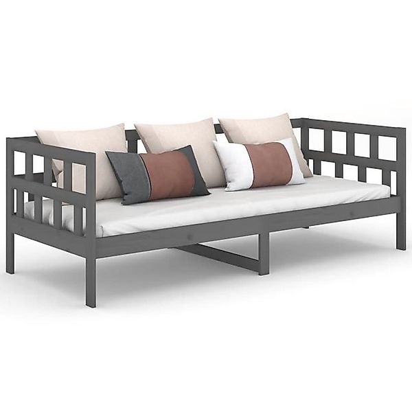 vidaXL Bett, Tagesbett Grau Massivholz Kiefer 80x200 cm günstig online kaufen