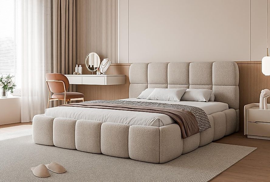Compleo Polsterbett Stauraumbett modern CLOUDY, Komfortbett, günstig online kaufen