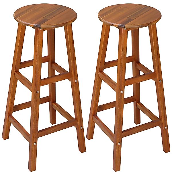 Casaria Barhocker, Holz Akazie Outdoor 75cm günstig online kaufen