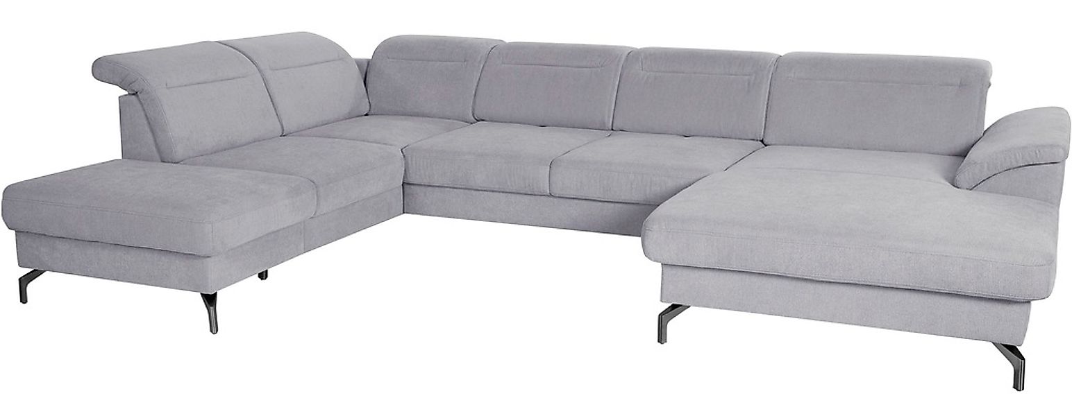 sit&more Wohnlandschaft »Percy U-Form«, 15 cm Fußhöhe, Sitztiefenverstellun günstig online kaufen