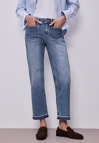 STREET ONE Straight-Jeans Style Amalia mit Saumdetail günstig online kaufen