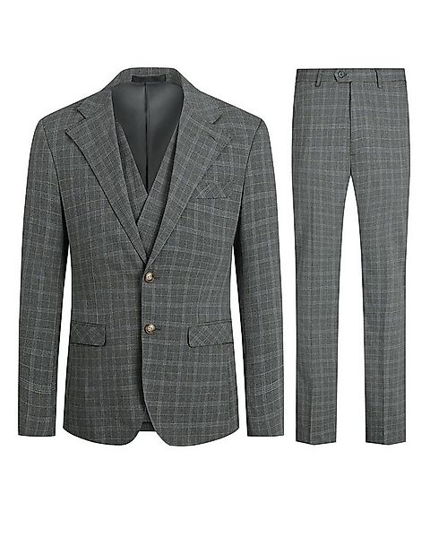 Allthemen Anzug (3 tlg) Herren Anzug Gestreift im Slim Fit Anzüge für Busin günstig online kaufen