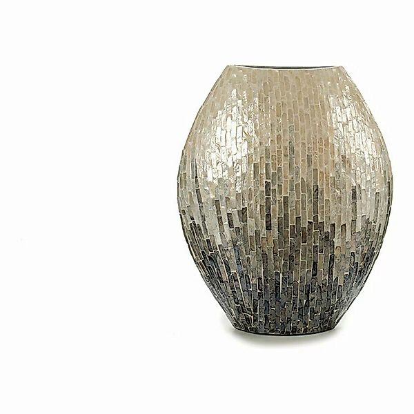 Vase Holz Grau Perlmutt Dm (18 X 44,5 X 40 Cm) günstig online kaufen