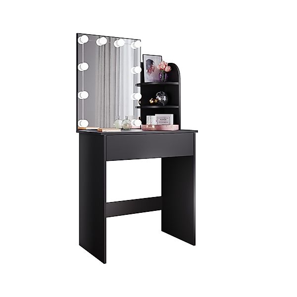 SONNI Schminktisch Schminktisch klein Erhältlich mit Beleuchtung,Schwarze/w günstig online kaufen