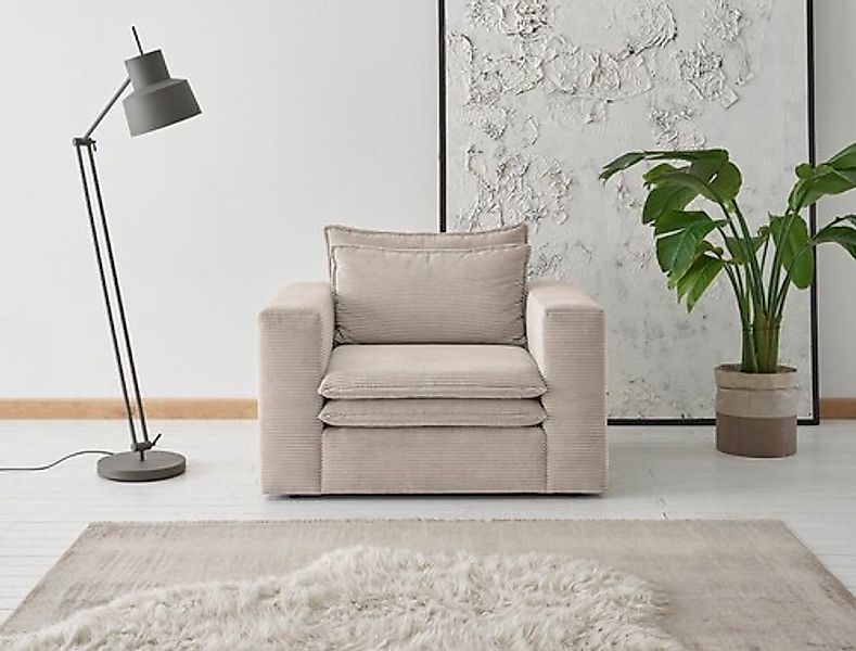 Places of Style Sessel »PIAGGE«, Hochwertiger Cord- passend zur Serie PIAGG günstig online kaufen