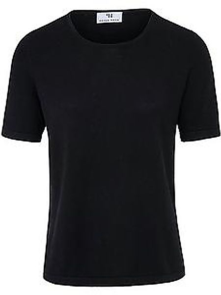 Rundhals-Pullover aus Seide Kaschmir Peter Hahn schwarz günstig online kaufen