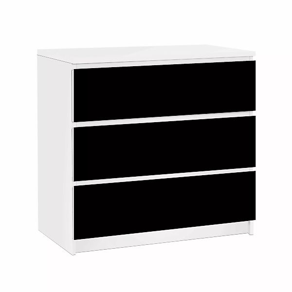 Möbelfolie für IKEA Malm Kommode 3 Schubladen Colour Black günstig online kaufen