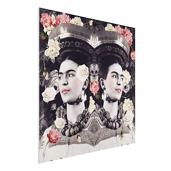 Forexbild Kunstdruck - Quadrat Frida Kahlo - Blumenflut günstig online kaufen