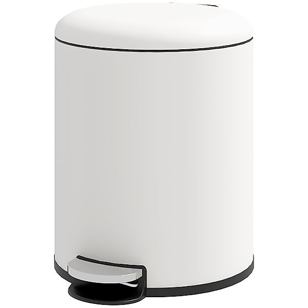 HOMCOM 5L Mülleimer mit Soft-Close-Deckel, Metall und PP, 26,5x21x28 cm, Cr günstig online kaufen