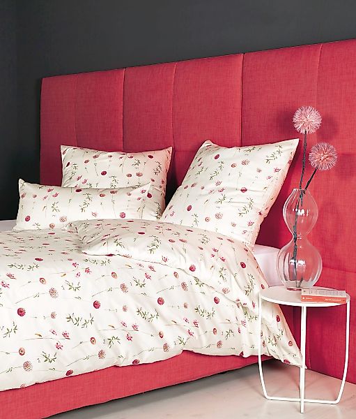 Janine Janine Mako-Satin Bettwäsche MILANO 45062 rot rosé Größe:  135x200 c günstig online kaufen