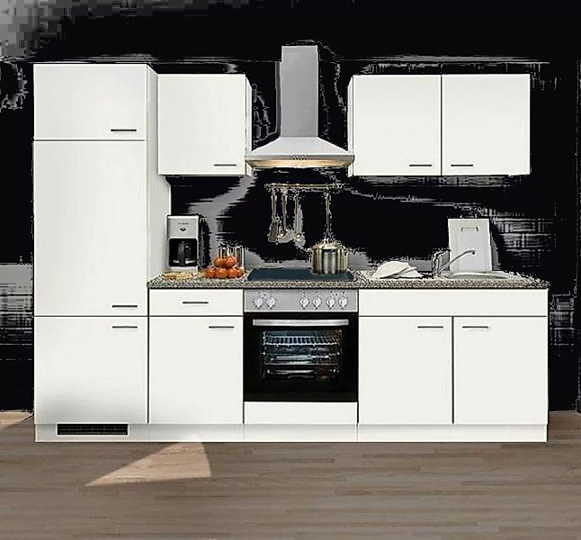 Einbauküche MANKAWHITE 2 Küche - Schränke montiert/ Küchenzeile 270 cm mit günstig online kaufen