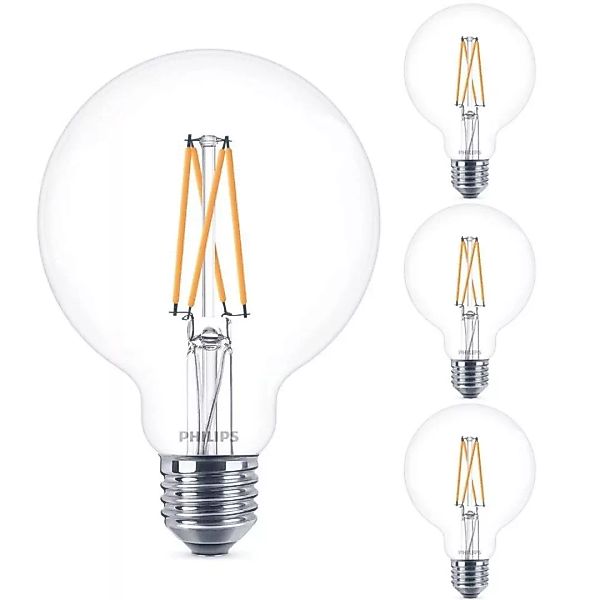 Philips LED Lampe ersetzt 60 W, E27 Globe G93, klar, warmweiß, 810 Lumen, d günstig online kaufen
