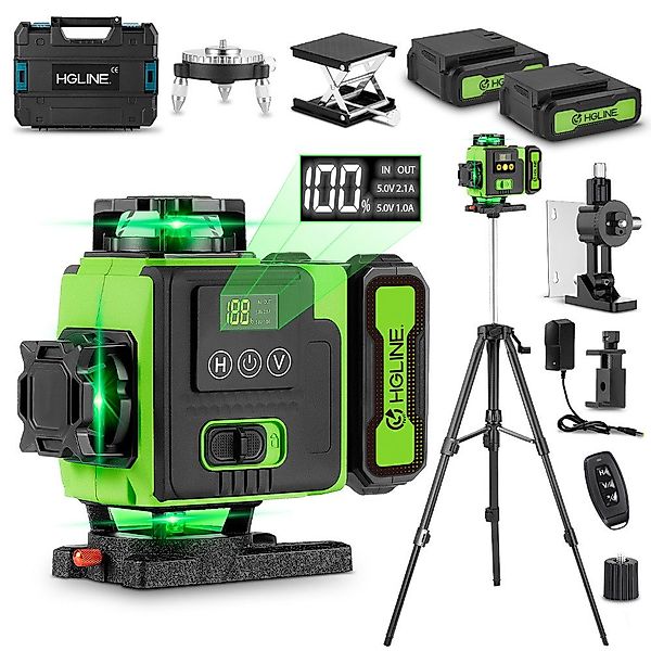 ONEVAN Laserwasserwaage 4D 16 Linien 360° günstig online kaufen