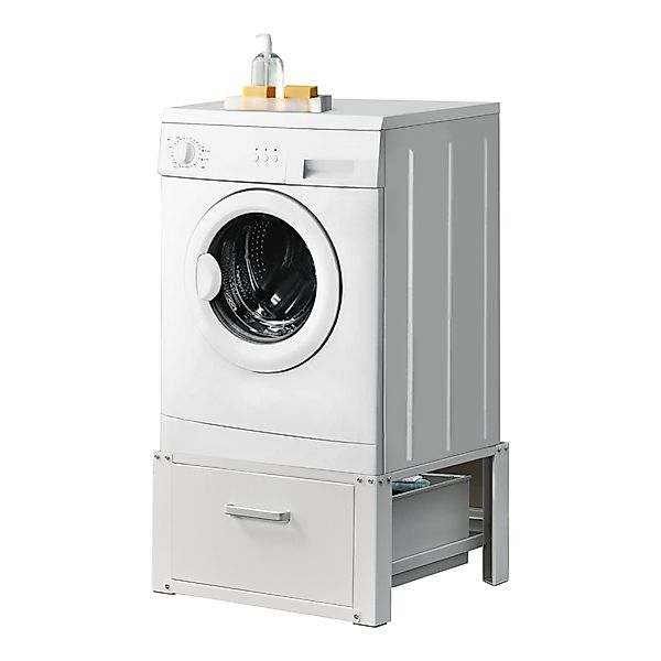 en.casa Waschmaschinenunterschrank »Comfortixx« mit Schublade 63x54x31cm günstig online kaufen
