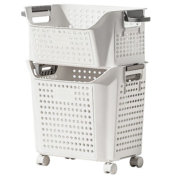 Yorbay Wäschekorb Wäschewagen mit Rollen (2 günstig online kaufen