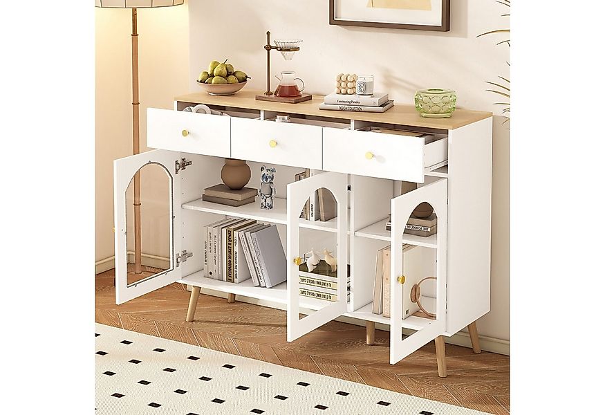 OKWISH Sideboard Mid-Century Buffet – Flexibles Stauraummöbel (Kommode, Anr günstig online kaufen