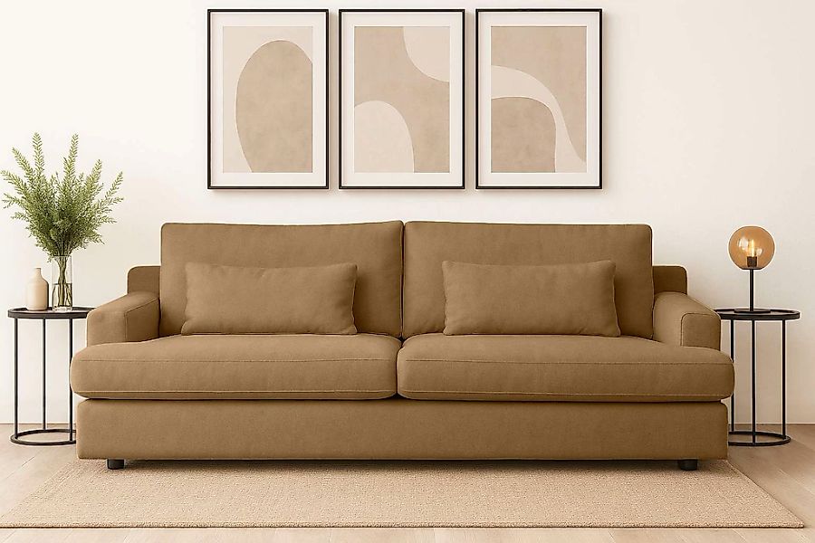 Home affaire Big-Sofa "Evelle 3 Sitzer Maxi" 237 cm, tiefe Sitzfläche, Loun günstig online kaufen