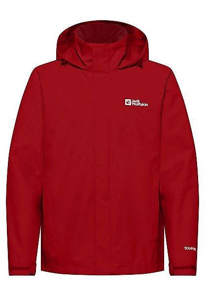 Jack Wolfskin Regenjacke Trailtime 2-Lagen (wasserdicht, atmungsaktiv) rot günstig online kaufen