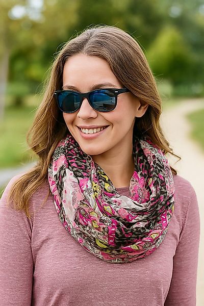 styleBREAKER Loop Loop mit Blumen Paisley günstig online kaufen