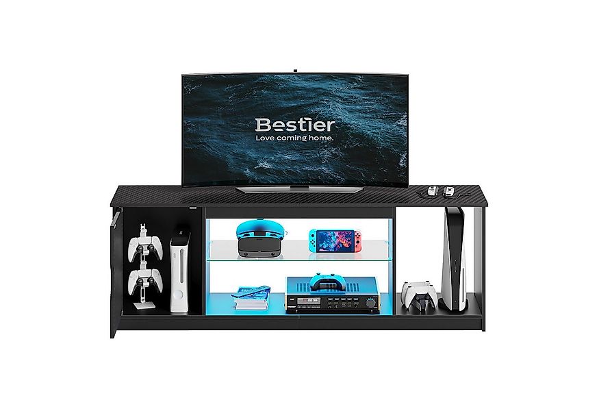 Bestier Lowboard TV-Schrank, Fernsehschrank mit RGB-LED (Breite 144,8 cm mi günstig online kaufen