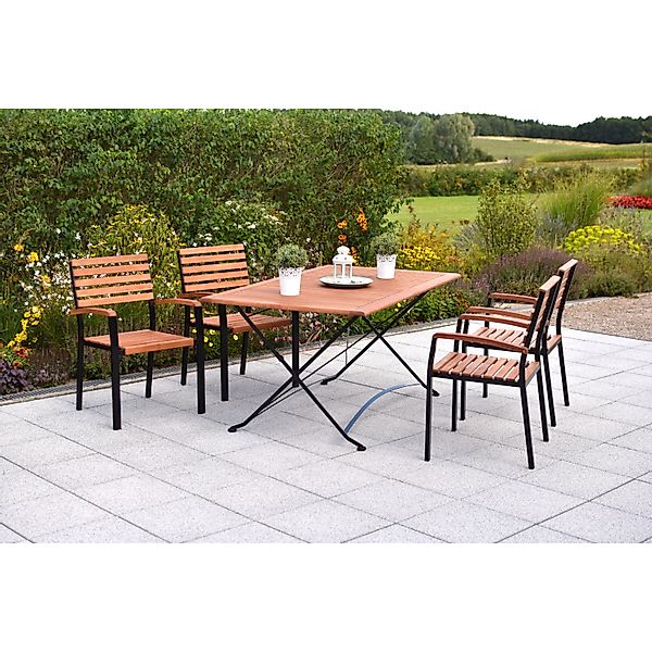 Merxx Schlossgarten Set 5-tlg. Gartentisch 160 x 90 cm günstig online kaufen