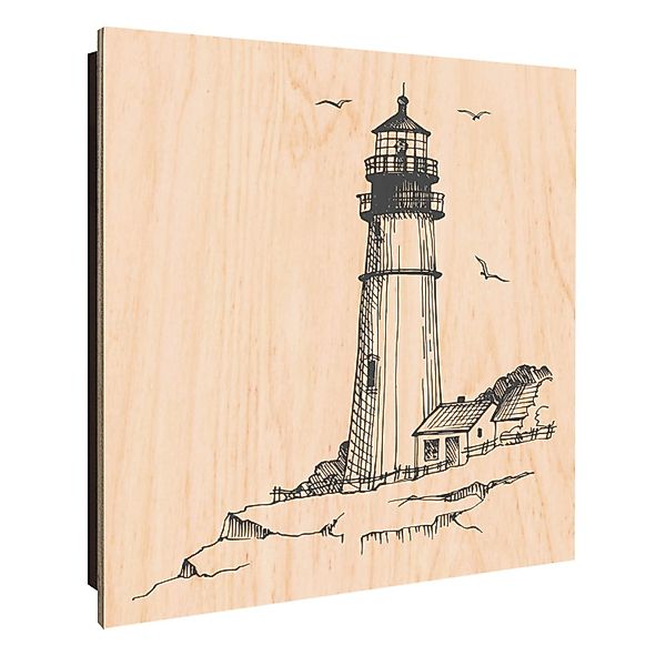 Banjado Großer Schlüsselkasten Holz 30x30cm Schwarz Scharnier Links 50 Hake günstig online kaufen