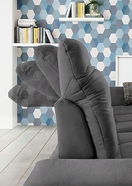 set one by Musterring Ecksofa »SO4100 V«, mit verstellbaren Kopfteilen, wah günstig online kaufen
