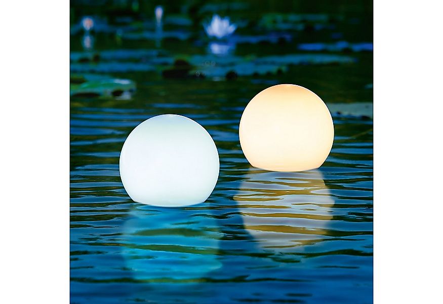 esotec LED Teichleuchte 2x Schwimmende Solarkugeln Float D=15 Duo Color 650 günstig online kaufen