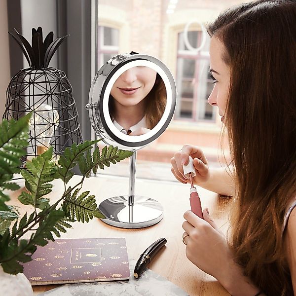 Navaris Kosmetikspiegel Kosmetikspiegel mit Beleuchtung - günstig online kaufen