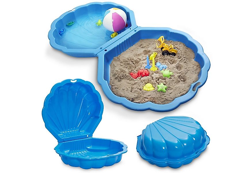 Onbest Sandkasten Muschel Deckel abehmbar, bis 100kg, abgerundete Ecken, ho günstig online kaufen